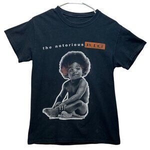 The Notorious B.I.G. Graphic Tee Shirt small black STAINS Biggie Smalls